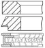 Кільця поршневі FORD 74,50 1,3 OHV 92- GOETZE 08-785007-00 (фото 1)