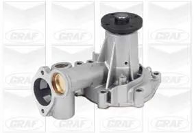 Помпа води Mitsubishi Pajero/L200/L300/L400 2.3D/TD/2.5D/TD 82-07 (R/B) (8 лоп) (з корпусом) GRAF PA700