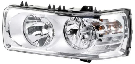 Фара Прав (H1/H7/P21W, ручн, включає денні ходові вогні, колір відбивача: хром, колір повороту: прозор) DAF LF 05.13- 1EJ011 287-141 HELLA 1EJ011287141 (фото 1)