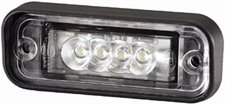 Підсвічування номерного знака (LED, 12В, колір: чорний, колір скла: прозорий, 33x24мм))) 2KA010 278-317 HELLA 2KA010278317