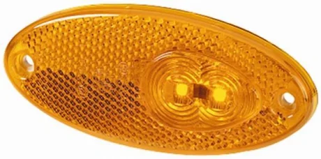 Габаритні ліхтарі Лів/Прав, жовтий, LED, висота 13мм ширина 102мм глибина 45мм, болт/горизонтальне кріплення, довжина провода 500мм, 24В (IP5K9K) 2PS964 295-057 HELLA 2PS964295057