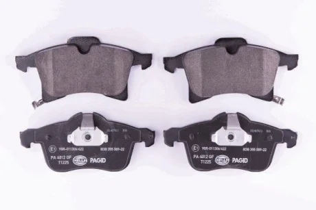 Гальмівні колодки пер. Opel Astra F/G/H/Zafira A/B 94- (ATE) HELLA 8DB355009-221
