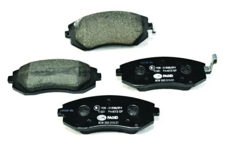Гальмівні колодки пер. Subaru Impreza 02-/Forester 02- (akebono) HELLA 8DB355010-211