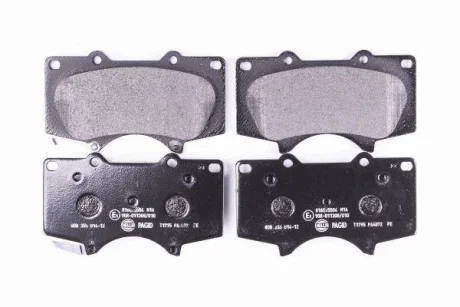 Гальмівні колодки пер. MITSUBISHI PAJERO/TOYOTA FJ CRUISER/LAND CRUISER 2.7-4.7 01- HELLA 8DB355014-121