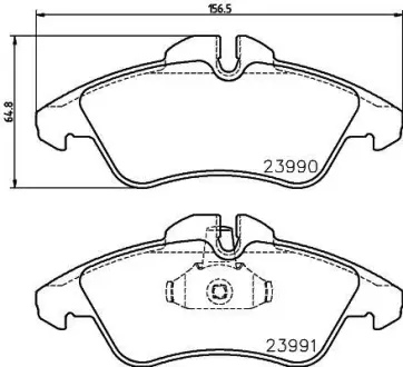 Колодки гальмівні дискові комплект; передн. PAGID HELLA 8DB355014481