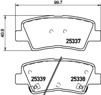 Колодки гальмівні дискові комплект задні PAGID HELLA 8DB355019981