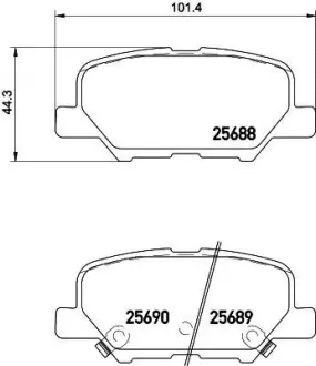 Колодки гальмівні дискові комплект задні PAGID HELLA 8DB355020291