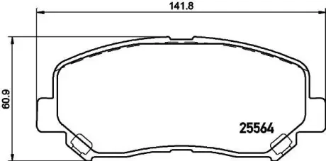 Колодки гальмівні дискові комплект передні PAGID HELLA 8DB355020511