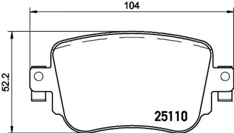 Колодки гальмівні дискові комплект задні PAGID HELLA 8DB355021291