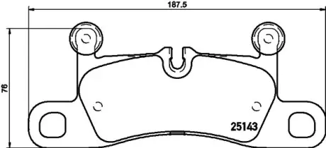 Колодки гальмівні дискові комплект; задн. PAGID HELLA 8DB355023371