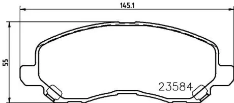 Колодки дискового тормоза HELLA 8DB355027711