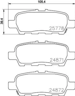 Колодки дискового тормоза HELLA 8DB355028021