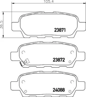 Колодки дискового тормоза HELLA 8DB355028031