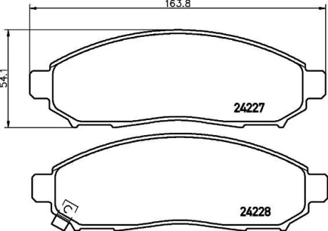 Колодки дискового тормоза HELLA 8DB355028321