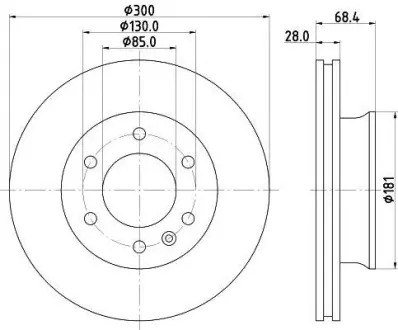 Диск гальмівний передній HELLA 8DD355117621
