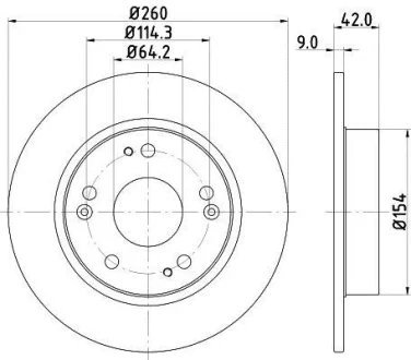 Диск гальмівний з покриттям PRO задній PAGID HELLA 8DD355118991
