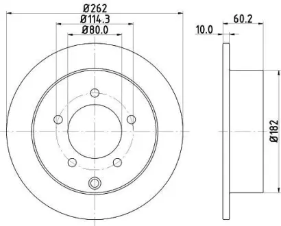 Диск гальмівний з покриттям PRO задній PAGID HELLA 8DD355119181