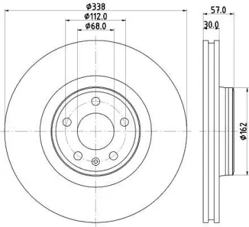Диск гальмівний PRO High Carbon передній PAGID HELLA 8DD355125171