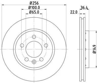 Диск гальмівний PAGID HELLA 8DD355127451