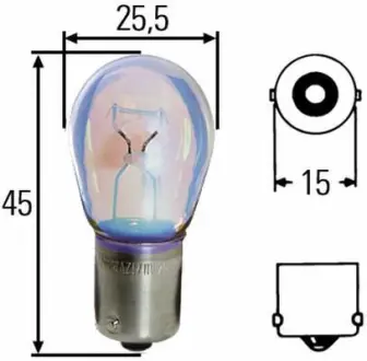 Лампа розжарювання STANDARD P21W 12V 21W BA15s HELLA 8GA002073121