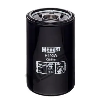 Масляный фильтр (ввинчивающийся фильтр)) DAEWOO DH150LC-7, DH150W-7, DH215-7, DH220LC-7, DH225LC-7, DH258LC-7 DOOSAN DH300LC-7, 200TC-III, 200TC-V, 200-V, 250-III, 250-V, 130LC-V, 170LC-V, 170W-V HENGST FILTER H492W