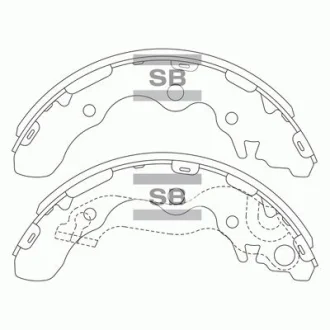 Колодки гальмівні барабан Sangsin Hi-Q (SANGSIN) SA155