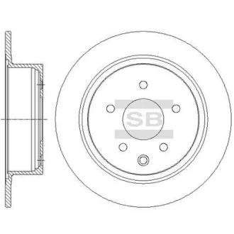 Диск тормозной (кратно 2) задний Nissan Juke (10-) (D=291.6mm) Hi-Q (SANGSIN) SD3052