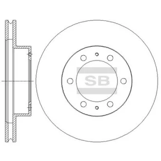 Диск гальмівний (кратно 2) передній (вентильований) Toyota Land Cruiser Prado (09-) (D=318.8mm) HI-Q Hi-Q (SANGSIN) SD4030
