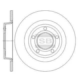 Диск гальмівний (кратно 2) задній Mazda 3 BK (03-) (D=279.9mm) HI-Q Hi-Q (SANGSIN) SD4427