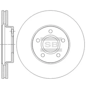Диск гальмівний (кратно 2) передній (вентильований) Ford Focus II DA (04-) (D=278.1mm) HI-Q Hi-Q (SANGSIN) SD5302