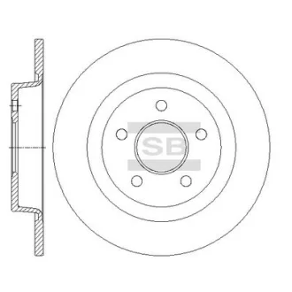 Диск гальмівний (кратно 2) задній Ford Focus II DA (04-) (D=279.9mm) HI-Q Hi-Q (SANGSIN) SD5309