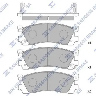 Гальмівні колодки дискові кт. SANGSIN Hi-Q (SANGSIN) SP1060-R