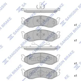 Комплект гальмівних колодок з 4 шт. дисків SANGSIN Hi-Q (SANGSIN) SP1112