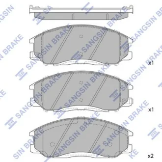 Колодки дискового тормоза SANGSIN Hi-Q (SANGSIN) SP1115