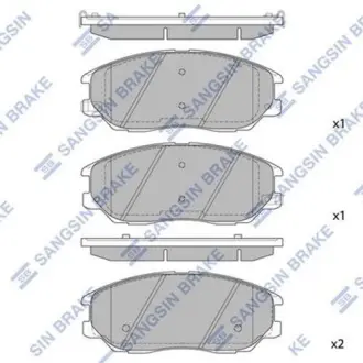Колодка гальм. диск. KIA OPIRUS,SANG YONG RODIUS,HYUNDAI EQUUS передн. (SANGSIN) Hi-Q (SANGSIN) SP1161