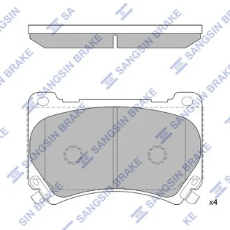 Колодки тормозные передние Hyundai Genesis (12-) Hi-Q (SANGSIN) SP1206