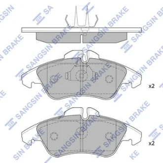 Колодки гальмівні передні VW LT28-46 (-06) HI-Q Hi-Q (SANGSIN) SP1273A