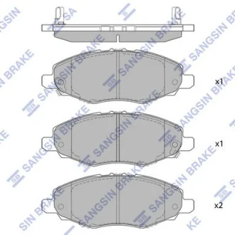 Колодки дискового тормоза SANGSIN Hi-Q (SANGSIN) SP1412