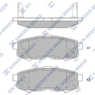 Колодки дискового гальма SANGSIN Hi-Q (SANGSIN) SP1520