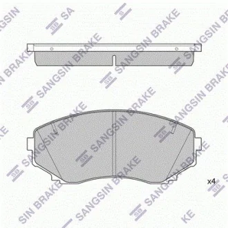 Колодки тормозные передние Mitsubishi Pajero Sport III (KS) (15-) Hi-Q (SANGSIN) SP1527A