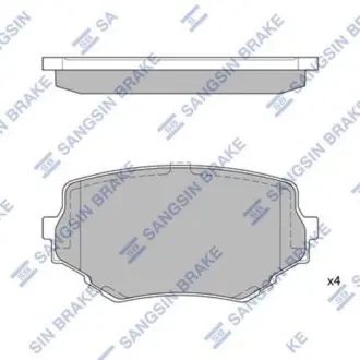 Комплект гальмівних колодок з 4 шт. дисків SANGSIN Hi-Q (SANGSIN) SP1535
