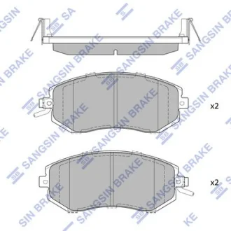 Комплект тормозных колодок из 4 шт. дисков SANGSIN Hi-Q (SANGSIN) SP1553