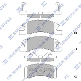 Колодки дискового тормоза SANGSIN Hi-Q (SANGSIN) SP1611