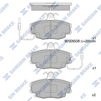 Колодки гальмівні передні Renault Clio I HI-Q Hi-Q (SANGSIN) SP1668