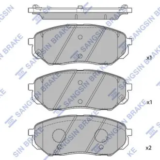 Комплект гальмівних колодок з 4 шт. дисків SANGSIN Hi-Q (SANGSIN) SP1690