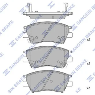 Колодки гальмівні передні Renault Talisman (16-) HI-Q Hi-Q (SANGSIN) SP1704
