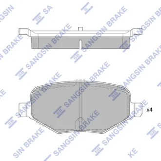 Колодки тормозные задние (дисковые) Ford Taurus (13-), Explorer (13-), Flex (14- Hi-Q (SANGSIN) SP1717
