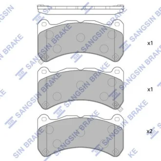 Колодки гальмівні передні Lexus IS F (08-) HI-Q Hi-Q (SANGSIN) SP1775