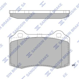 Колодки гальмівні передні Volvo S60 (04-), Peugeot 406 (-06) HI-Q Hi-Q (SANGSIN) SP1854