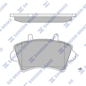 Колодки гальмівні передні Renault Master II (JD) (00-) HI-Q Hi-Q (SANGSIN) SP1894